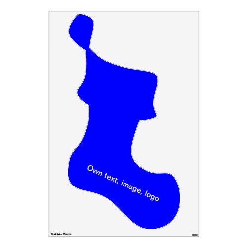 Wall Decal Stocking Right uni Royal Blue