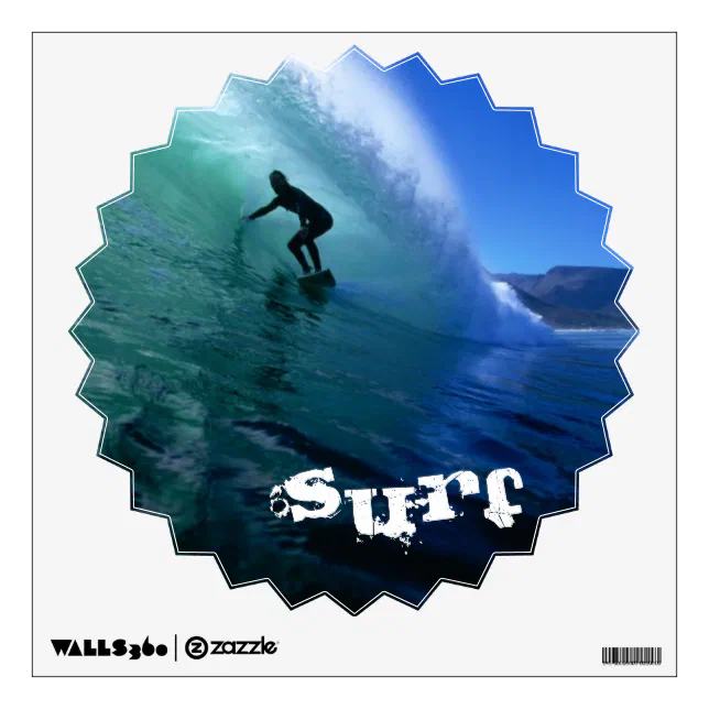 Sticker Surf Gate Wall Decal-Surf Sticker | Zazzle