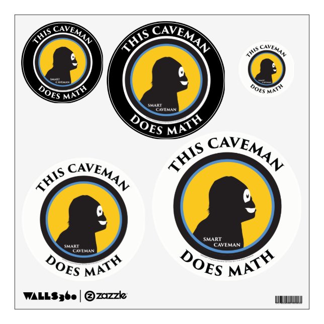 Wall Decal This Smart Caveman Does Math (Front)