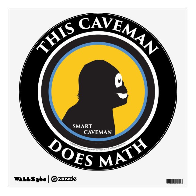 Wall Decal This Smart Caveman Does Math (Front)