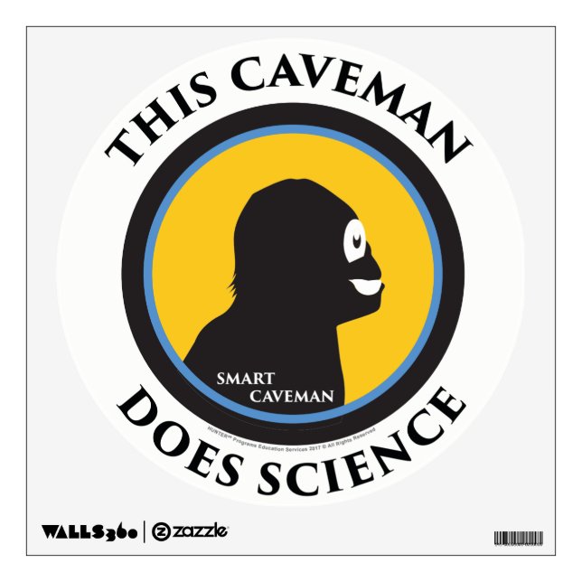 Wall Decal This Smart Caveman Does Science (Front)