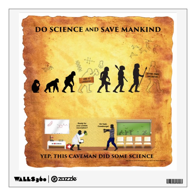 Wall Decal This Smart Caveman Does Science (Front)