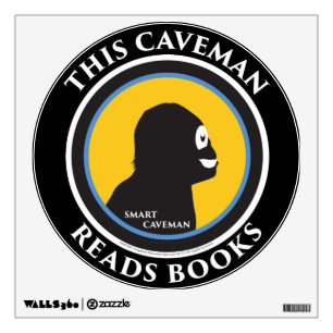 Wall Decal This Smart Caveman Reads Books