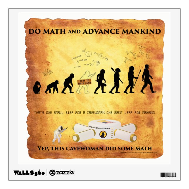 Wall Decal This Smart Cavewoman Does Math (Front)
