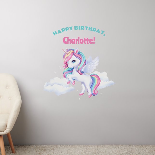 Wall Decal to a magical birthday party. (Living Room 2)