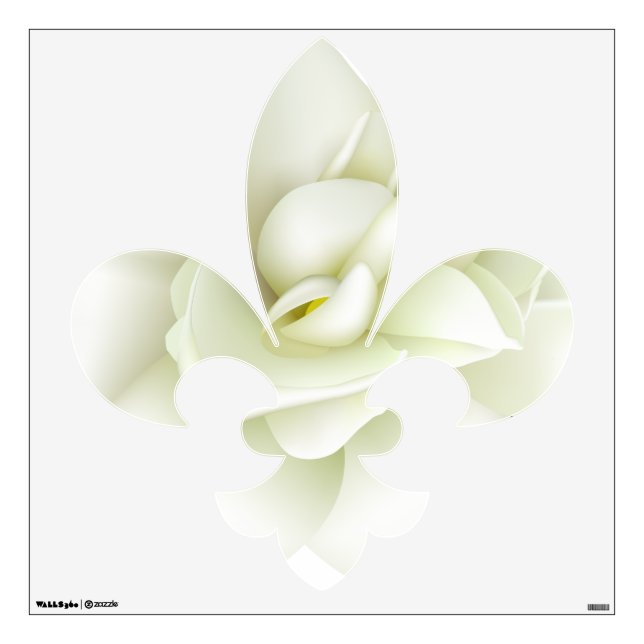 Wall Decal White Gardenia Fluer Di Lis (Front)