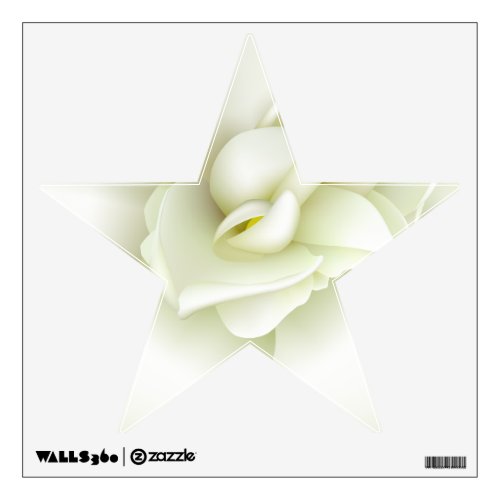 Wall Decal White Gardenia Star