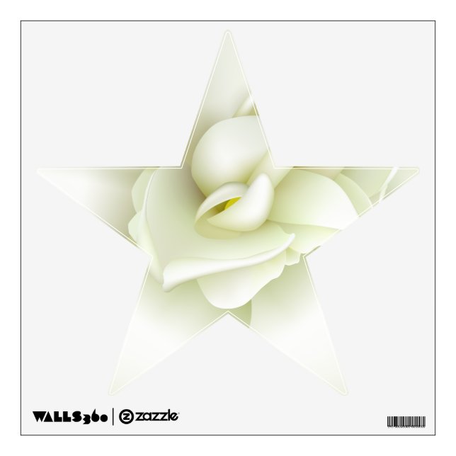 Wall Decal White Gardenia Star (Front)