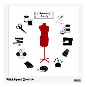 Wall Decal with Custom Sew Right Text