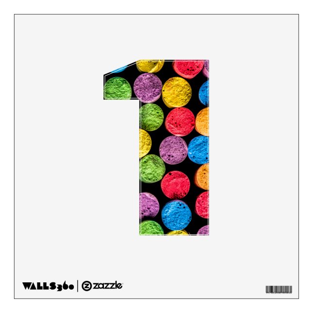 Wall Decal with number 1 (Front)