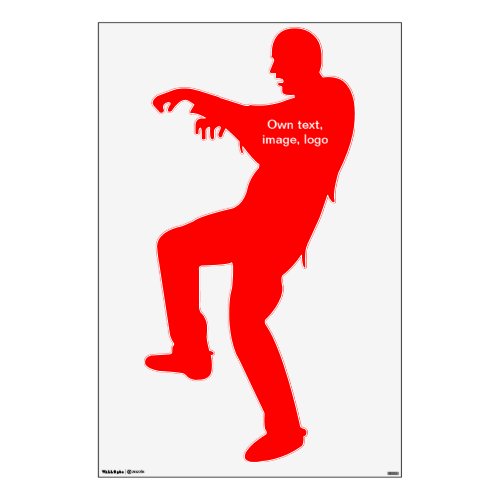 Wall Decal Zombie Left uni Red
