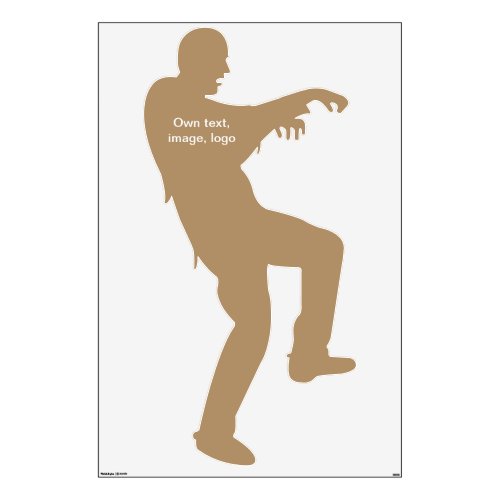 Wall Decal Zombie Right uni Gold tone