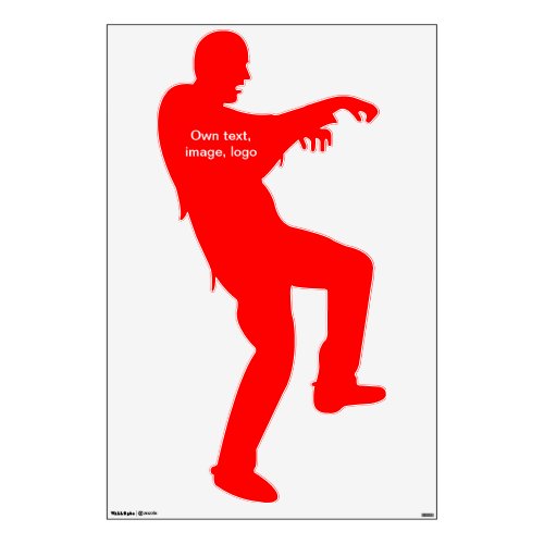 Wall Decal Zombie Right uni Red