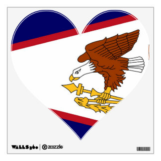 Wall Decals with flag of American Samoa, U.S.A.