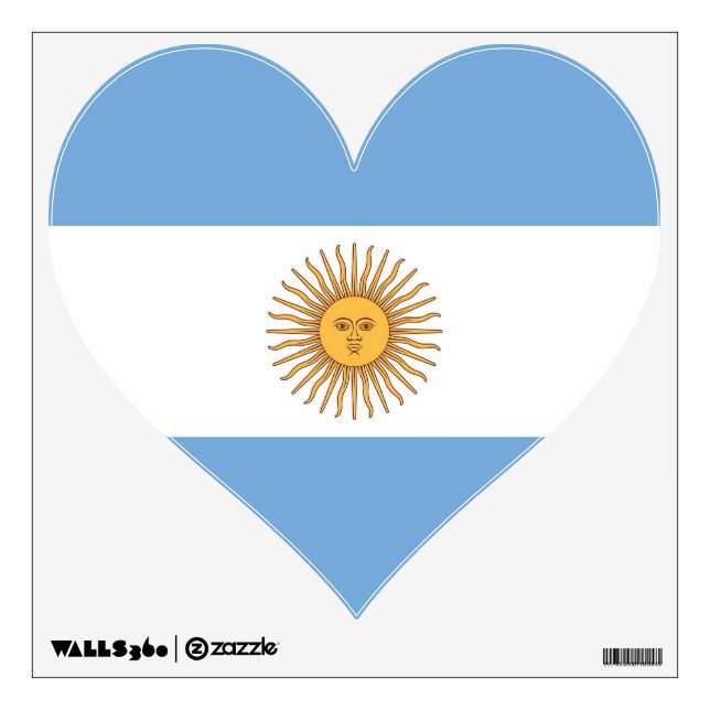 Wall Decals with flag of Argentina. (Front)