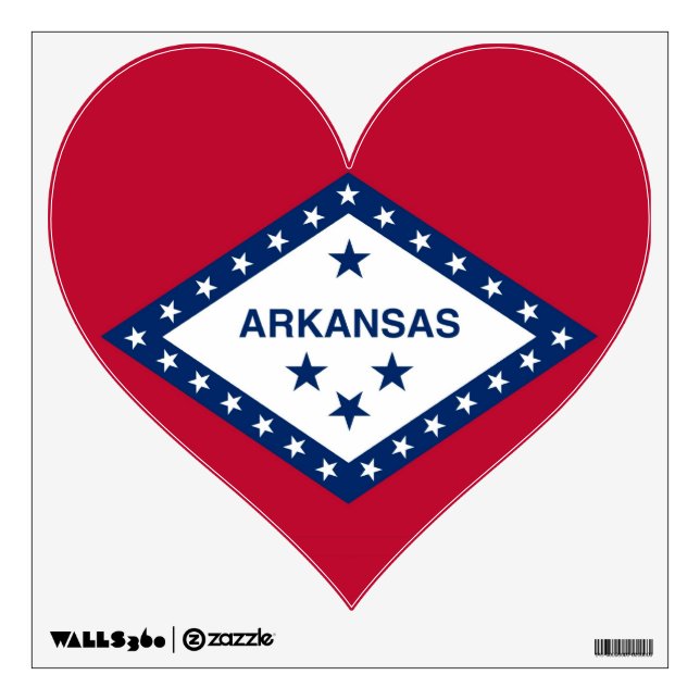 Wall Decals with flag of Arkansas, U.S.A. (Front)