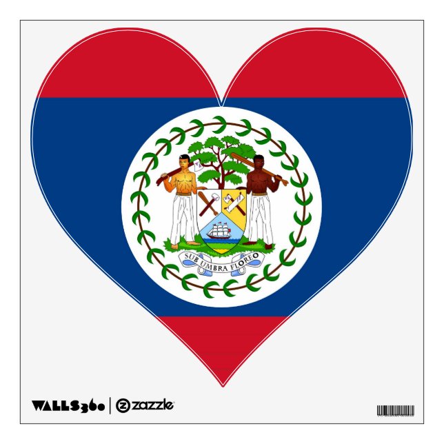 Wall Decals with flag of Belize (Front)