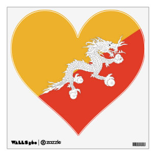 Wall Decals with flag of Bhutan