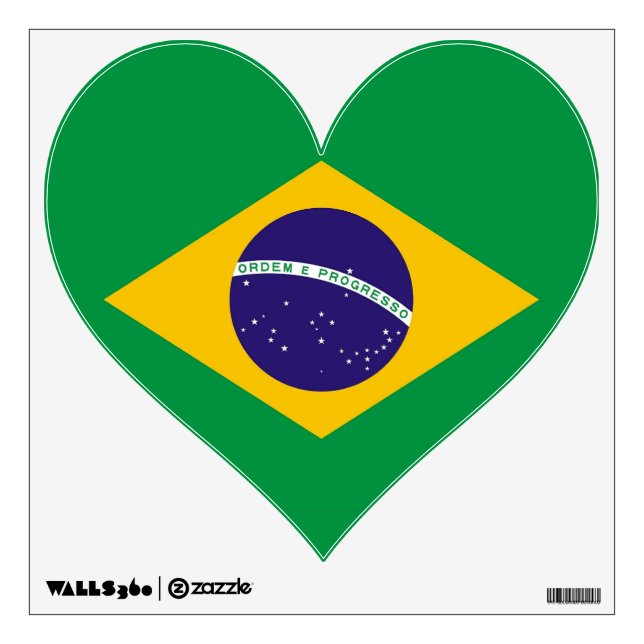 Wall Decals with flag of Brazil (Front)