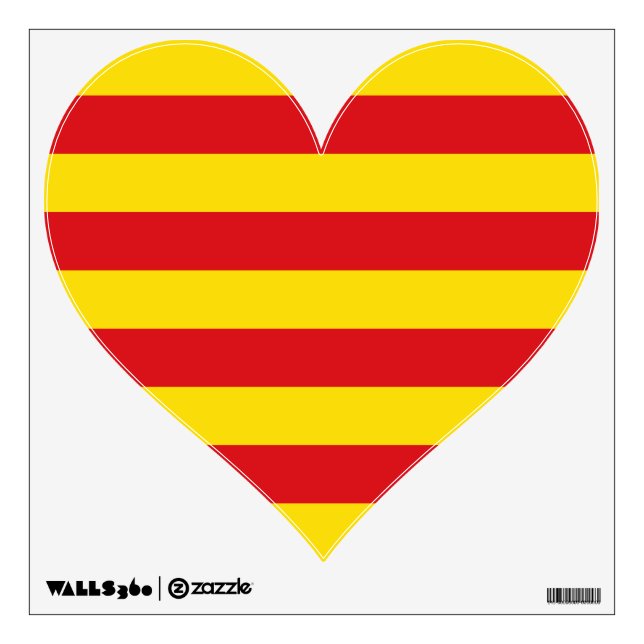 Wall Decals with flag of Catalonia (Front)
