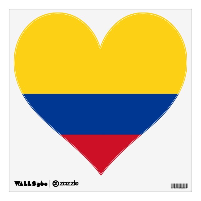 Wall Decals with flag of Colombia. (Front)