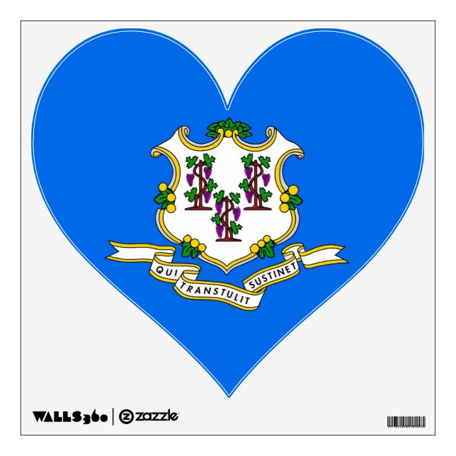 Wall Decals with flag of Connecticut, U.S.A. (Front)