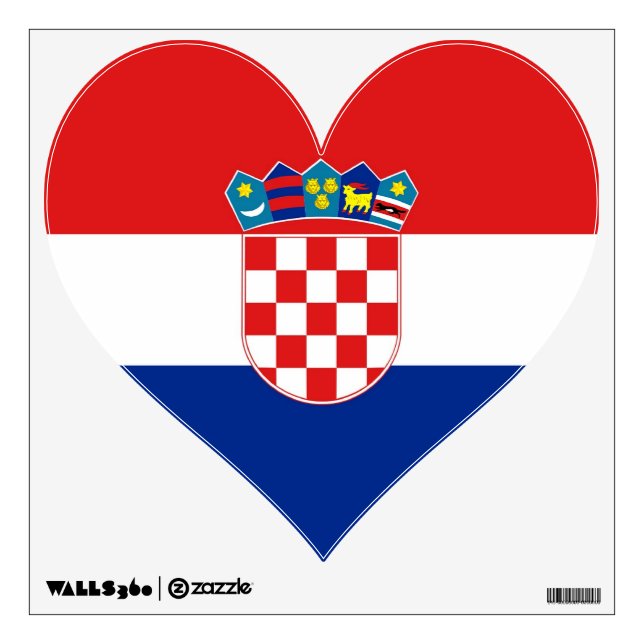 Wall Decals with flag of Croatia (Front)