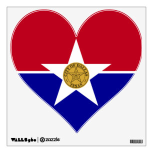 Wall Decals with flag of Dallas City