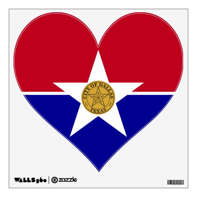 Wall Decals with flag of Dallas City (Front)
