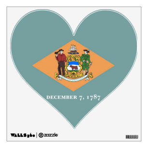 Wall Decals with flag of Delaware, U.S.A.
