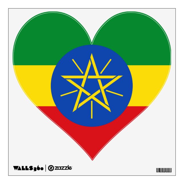 Wall Decals with flag of Ethiopia (Front)