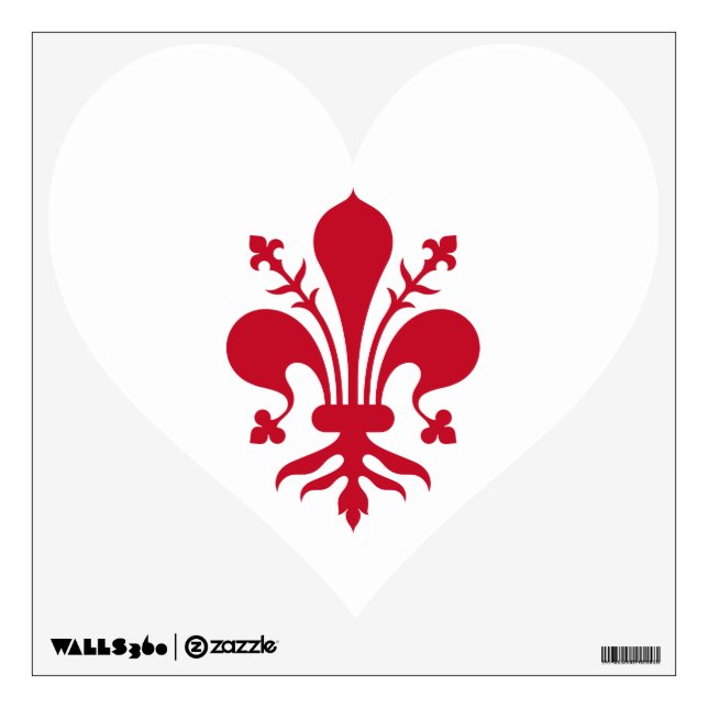 Wall Decals with flag of Florence, Tuscany, Italy (Front)