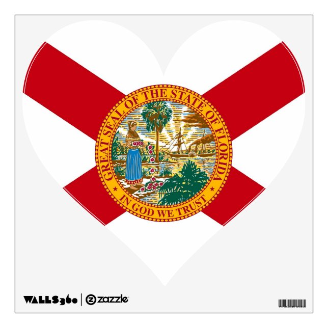 Wall Decals with flag of Florida, U.S.A. (Front)