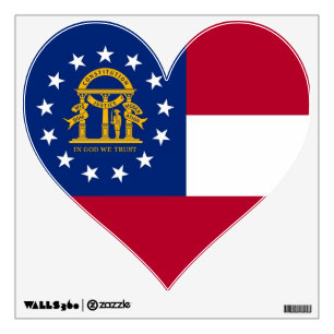 Wall Decals with flag of Georgia, U.S.A.