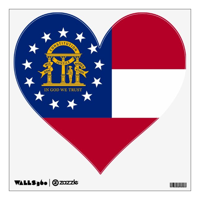 Wall Decals with flag of Georgia, U.S.A. (Front)