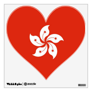Wall Decals with flag of Hong Kong, China