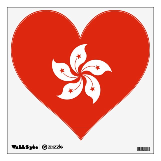Wall Decals with flag of Hong Kong, China (Front)