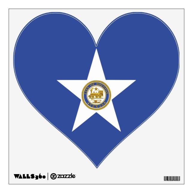Wall Decals with flag of Houston City (Front)