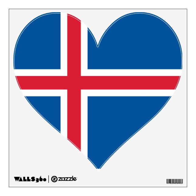 Wall Decals with flag of Iceland (Front)