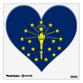 Wall Decals with flag of Indiana, U.S.A.