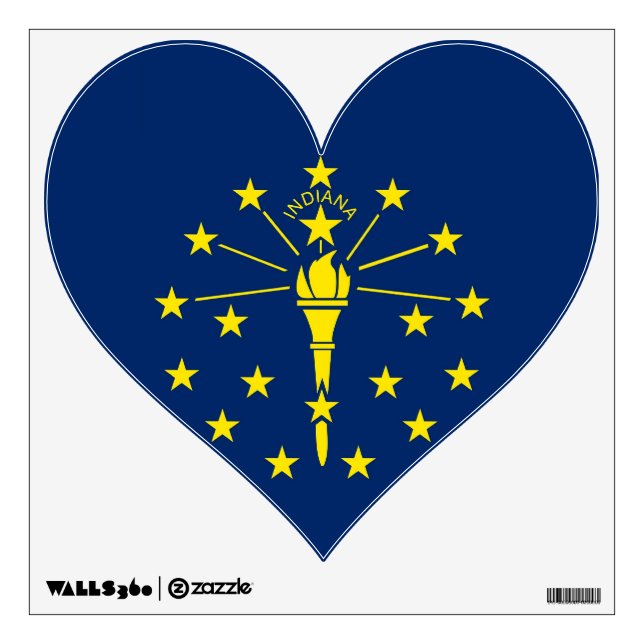 Wall Decals with flag of Indiana, U.S.A. (Front)