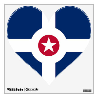 Wall Decals with flag of Indianapolis City, USA
