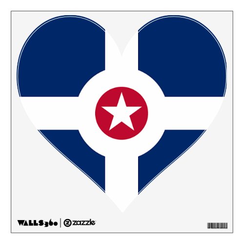 Wall Decals with flag of Indianapolis City USA