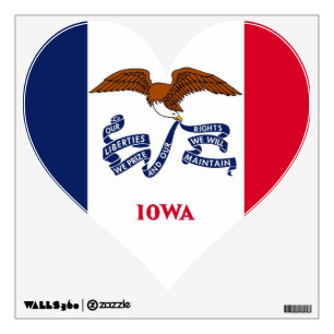 Wall Decals with flag of Iowa, U.S.A.