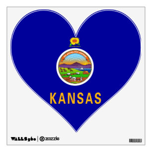 Wall Decals with flag of Kansas, U.S.A.