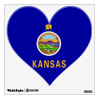 Wall Decals with flag of Kansas, U.S.A.