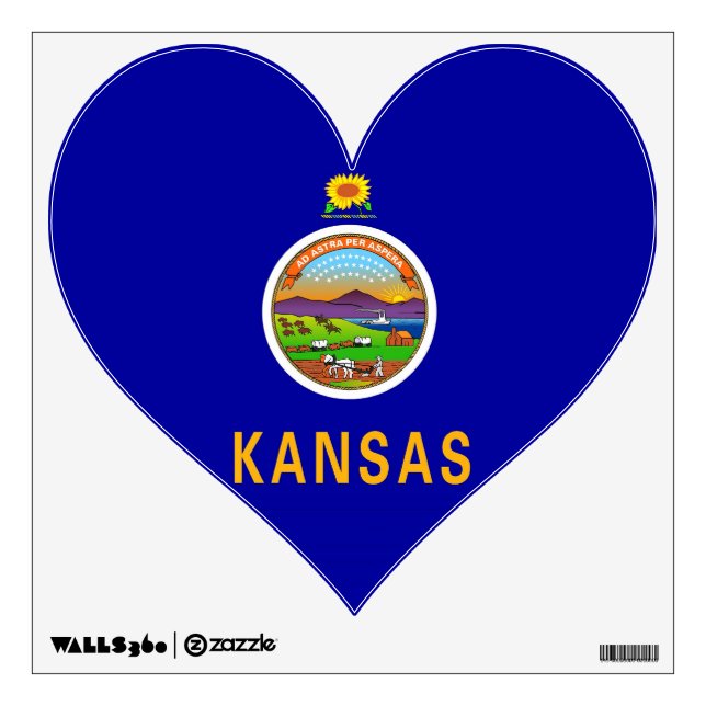 Wall Decals with flag of Kansas, U.S.A. (Front)