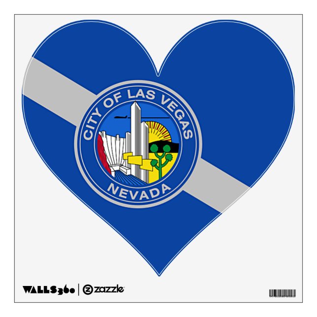 Wall Decals with flag of Las Vegas City, USA (Front)