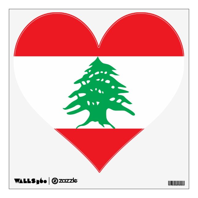 Wall Decals with flag of Lebanon (Front)