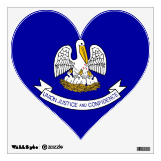 Wall Decals with flag of Louisiana, U.S.A.